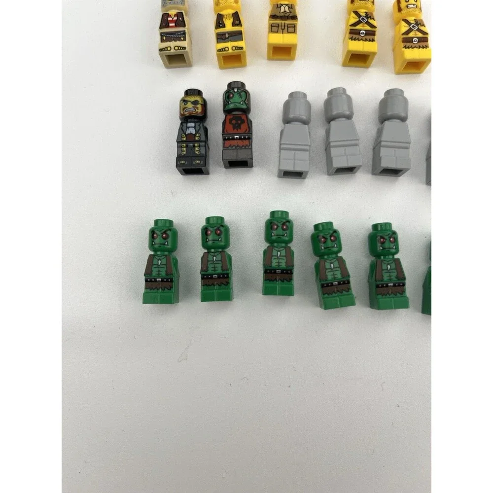24 Pieces Lego MICROFIG Merchant RED ORANGE YELLOW WHITE BLUE Grey RARE Minifig